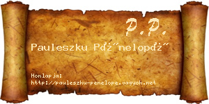 Pauleszku Pénelopé névjegykártya